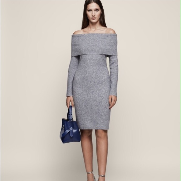 reiss off the shoulder dress